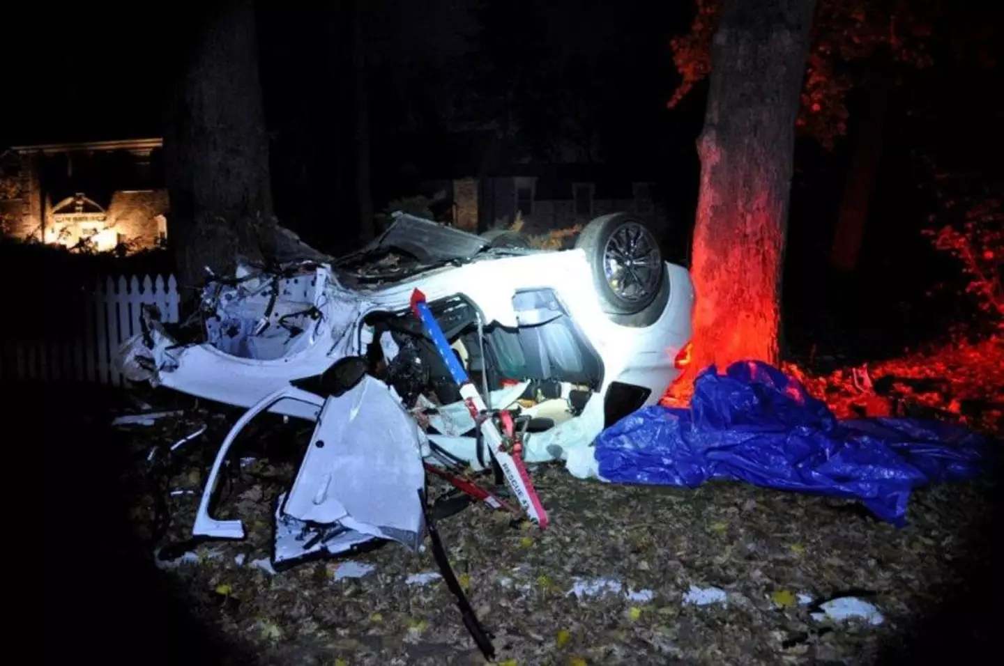 The car had been travelling at 105mph. (Grosse Pointe Farms police)