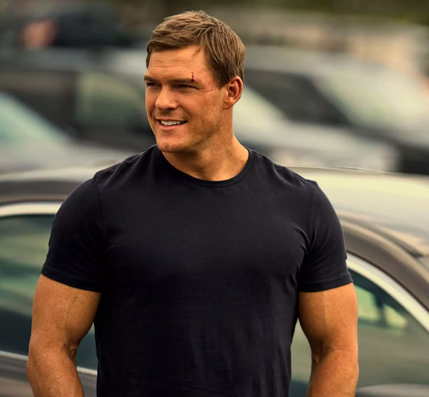 Alan Ritchson has to be fit for the stunts and action in the show.