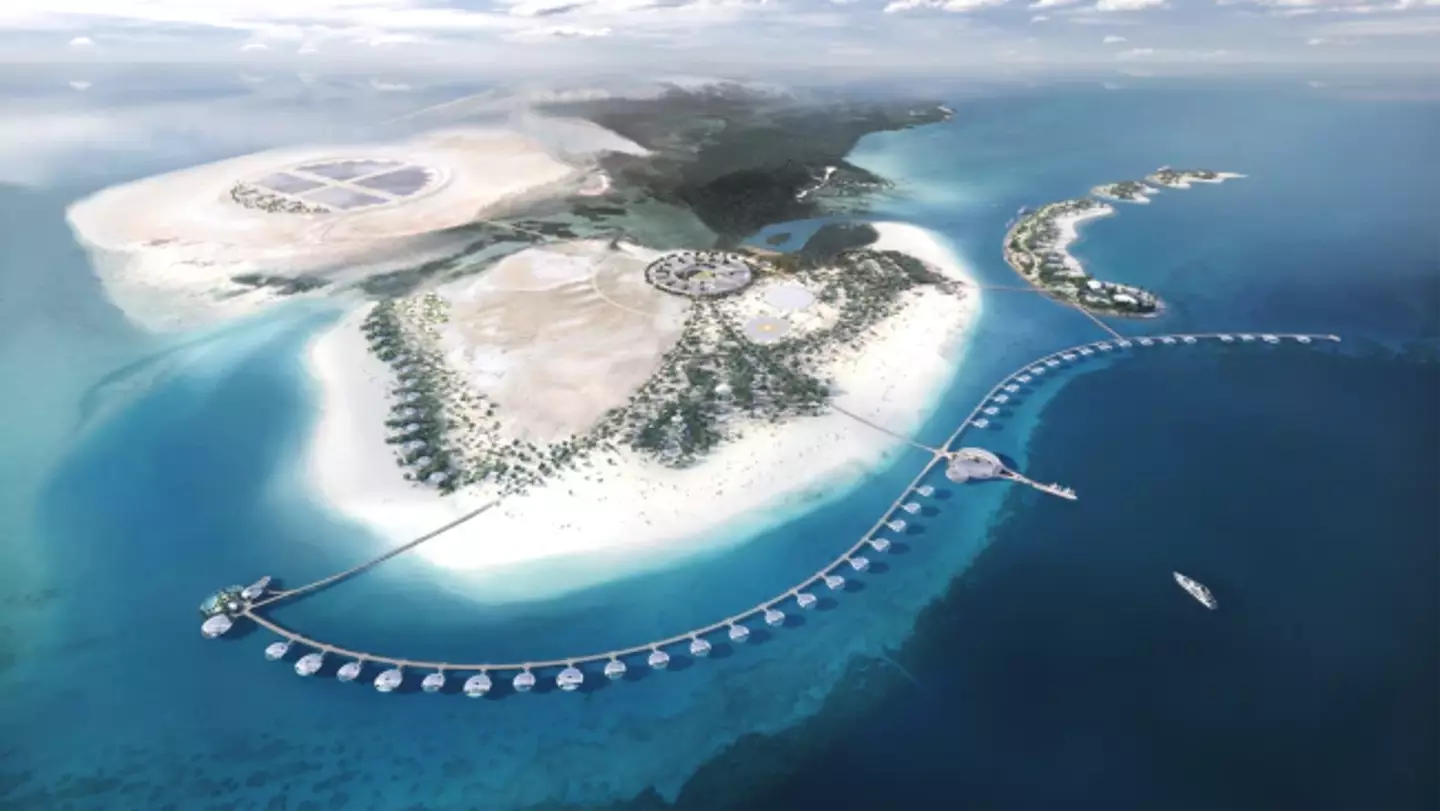 The hotel will incorporate a number of metal pods built over the water for guests to stay in.