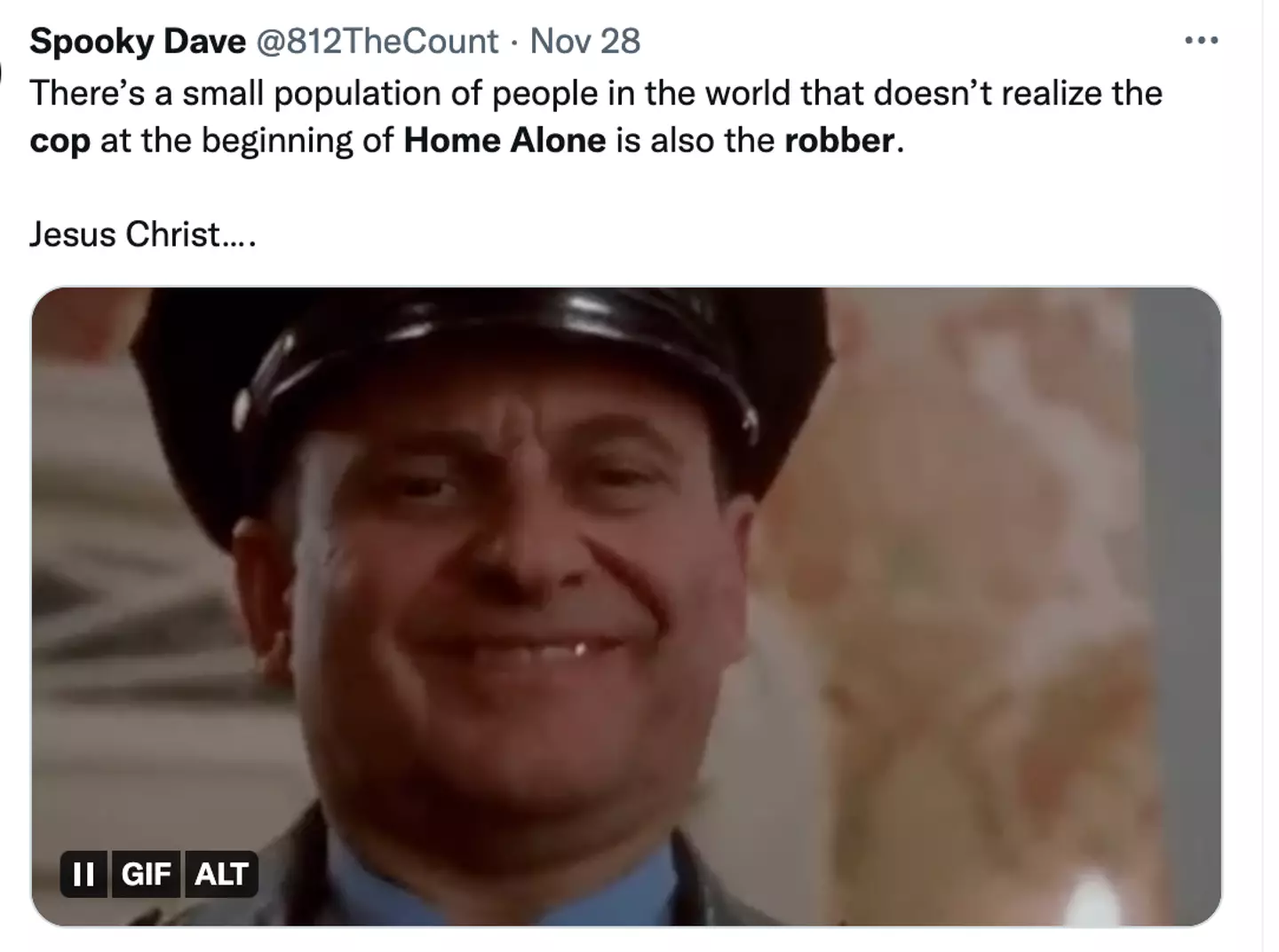 We first meet Harry at the start of Home Alone.