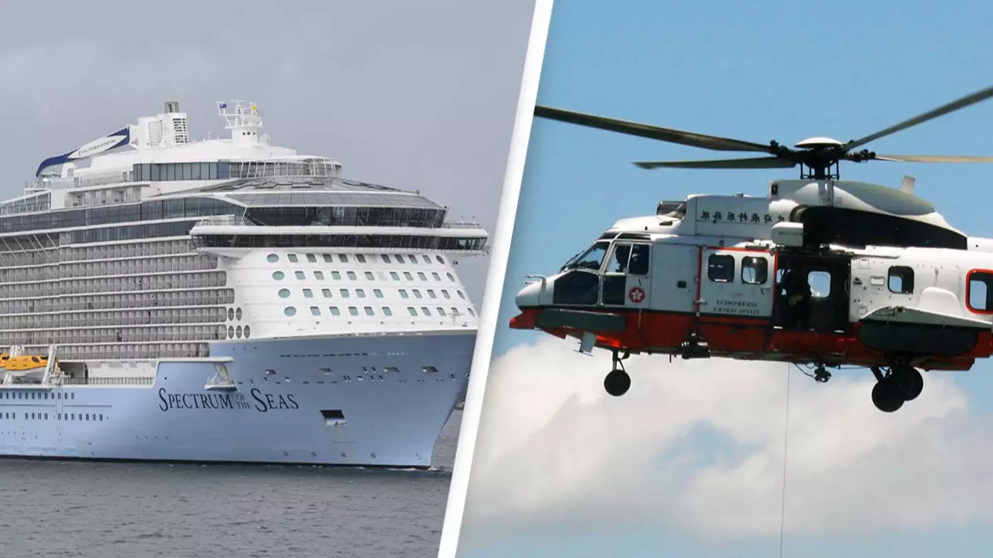 Mom missing after falling overboard on cruise ship but her son believes she may be 'stuck'