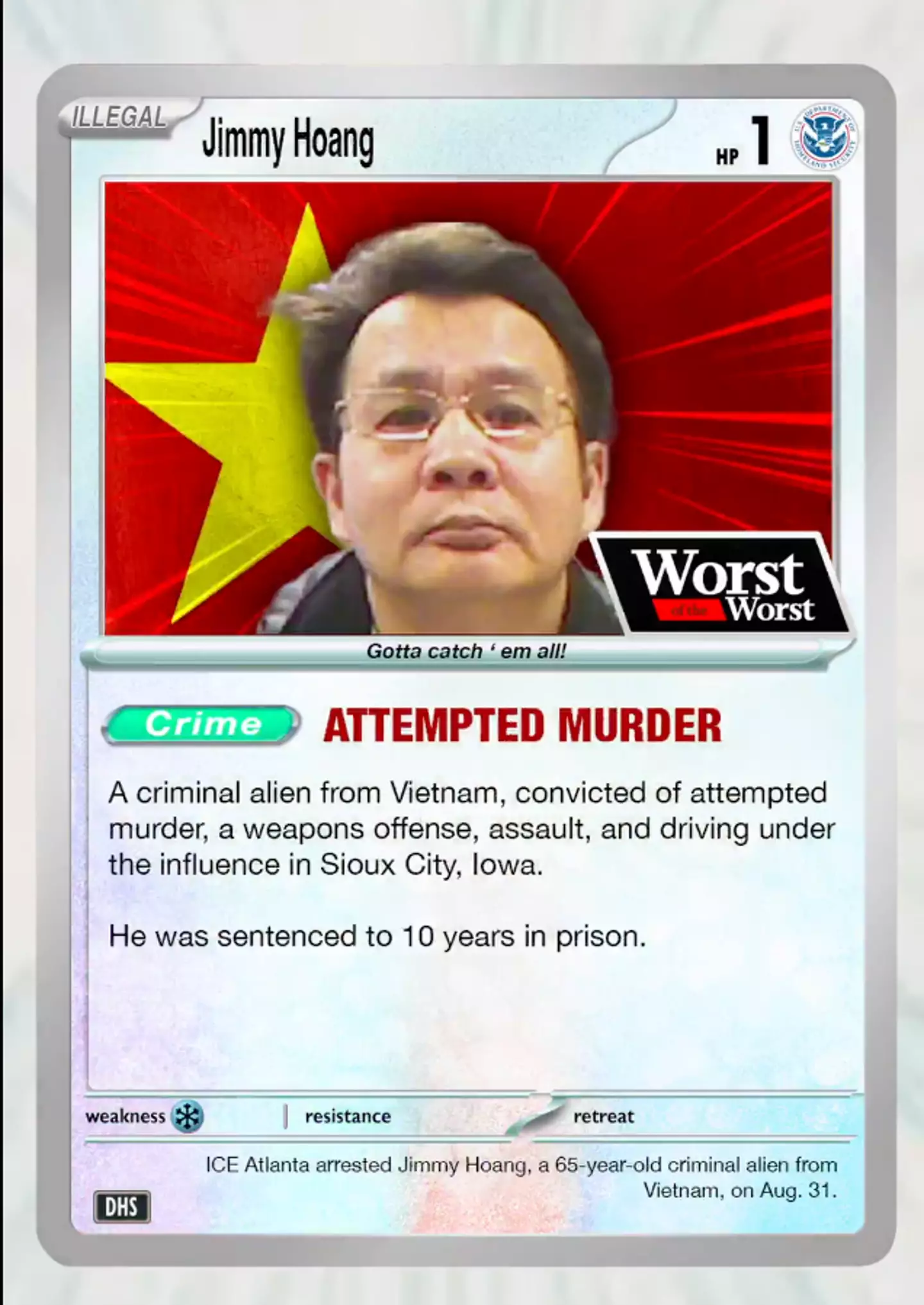 The Pokemone company has made it clear they are aware of the video (X/@DHSgov)