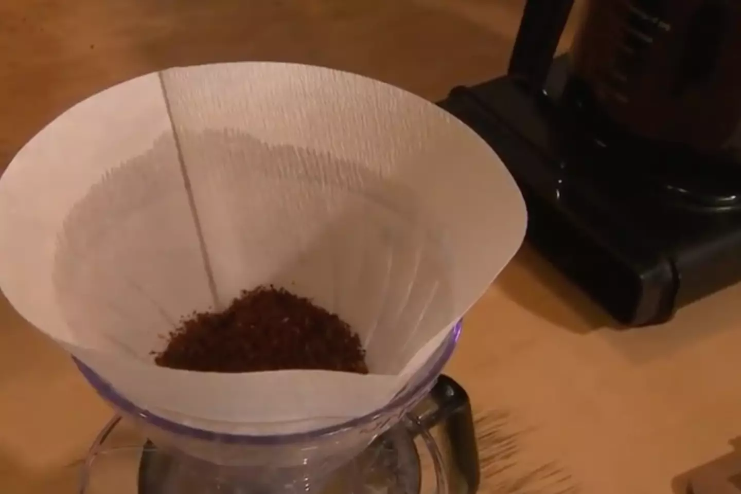 The coffee undergoes a rigorous process before being served.