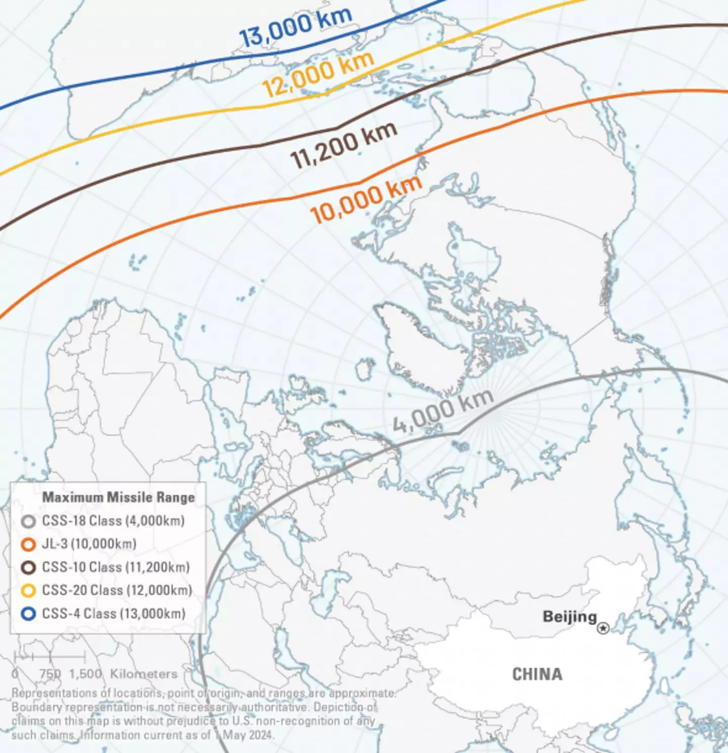Nuclear missiles could do even more damage - the CSS-10 class refers to DF-31s (Department of War)