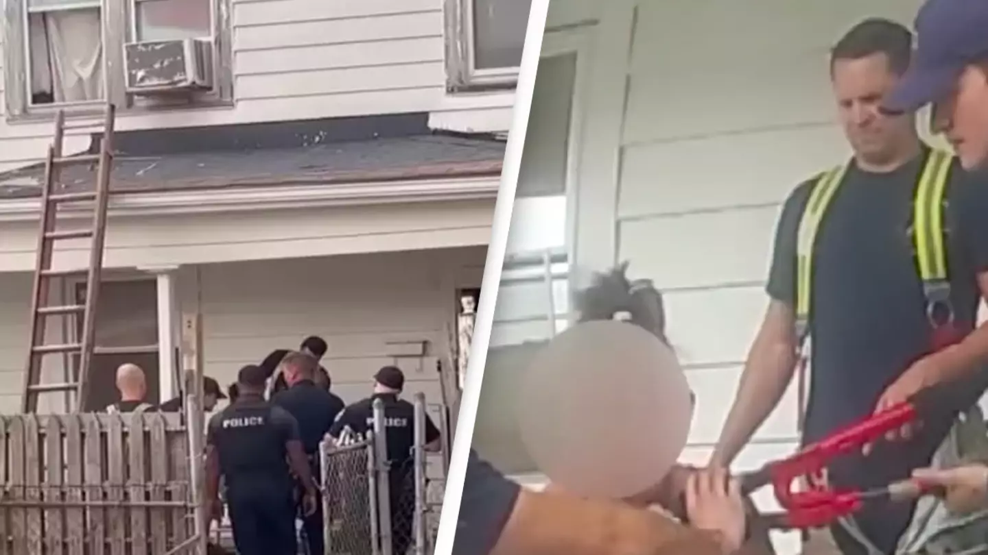 Harrowing bodycam footage shows police rescuing woman chained to floor of home