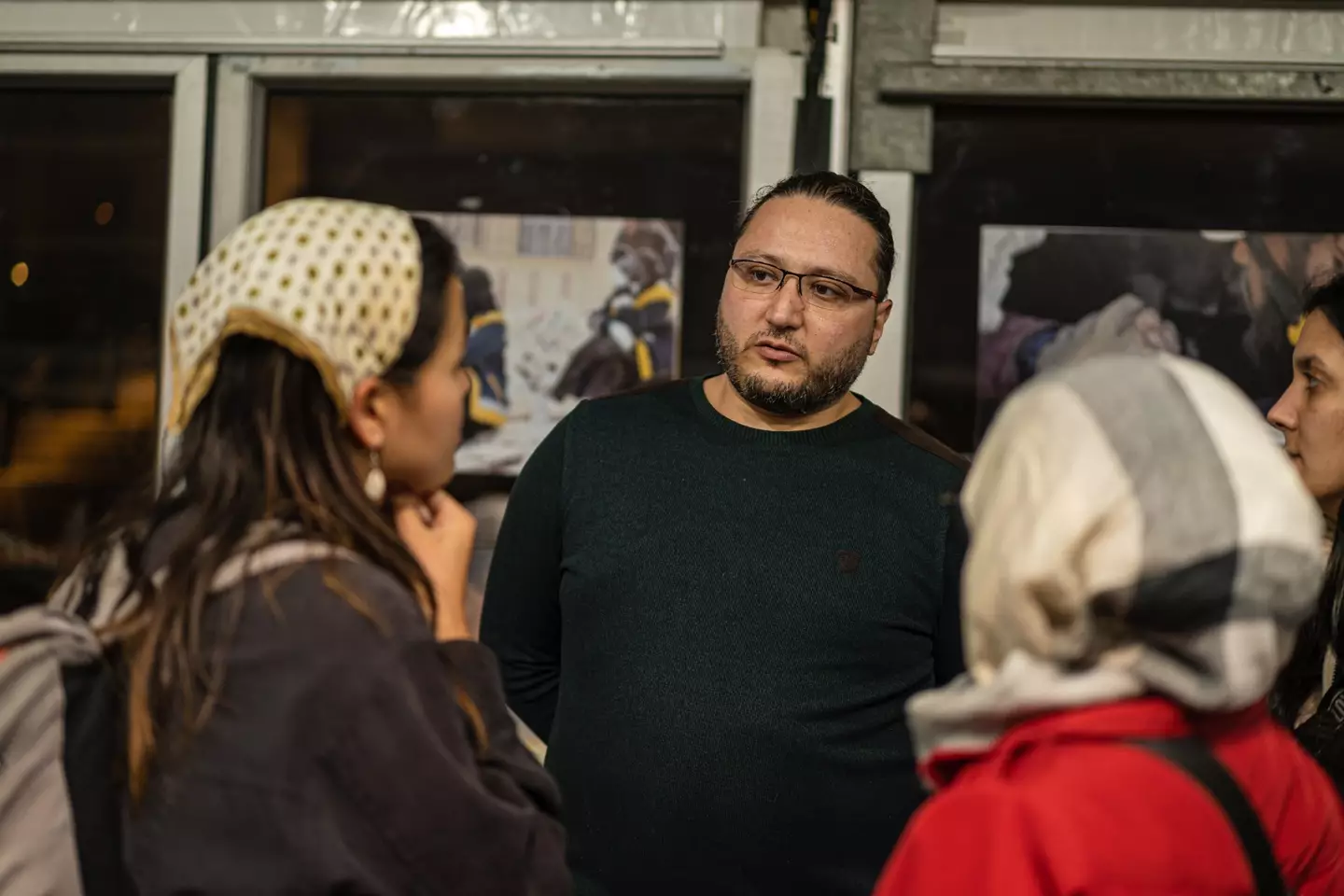 Hamza at a vigil for the earthquake in Turkey and Syria in 2023.