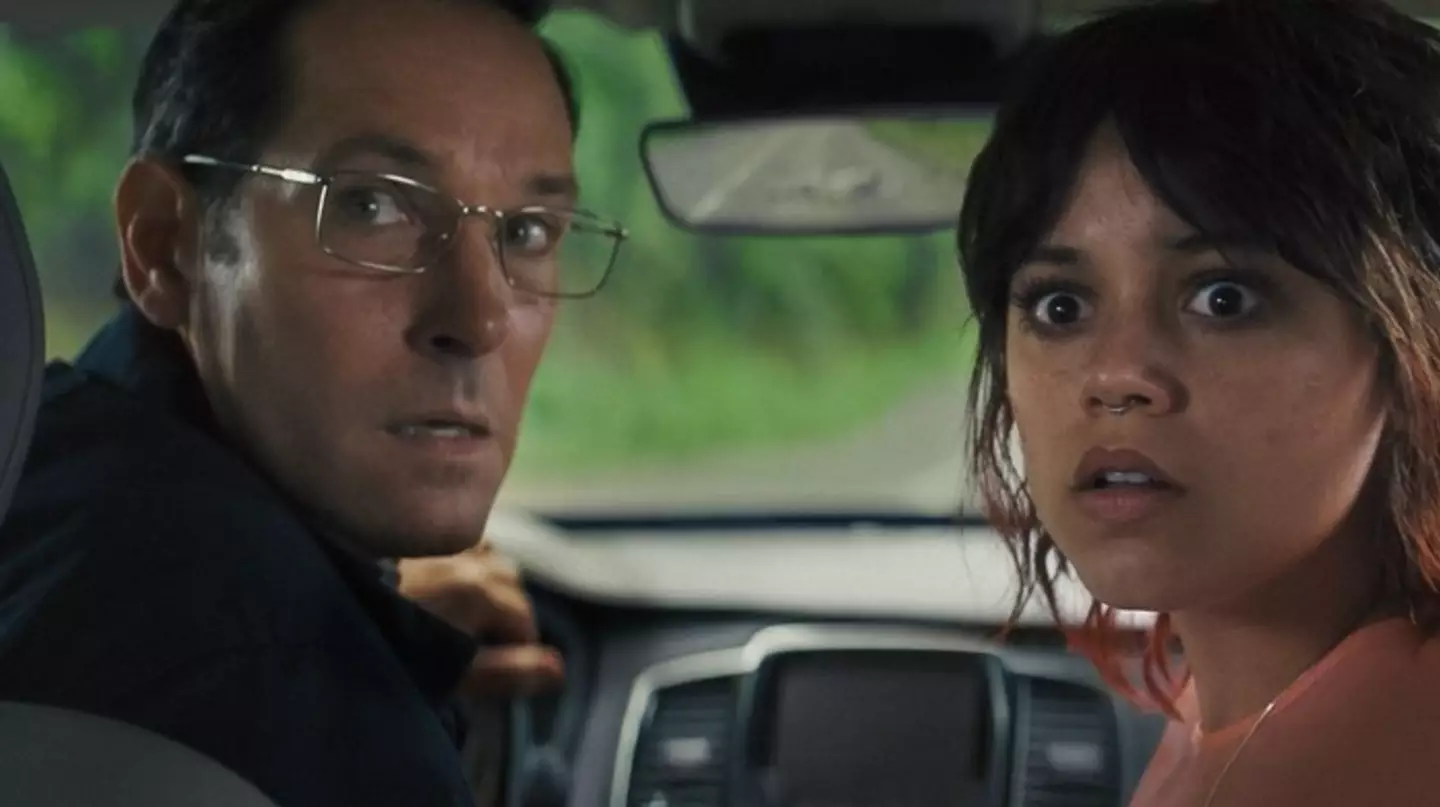 Paul Rudd and Jenna Ortega play father-daughter duo Elliot and Ridley in Death of a Unicorn (A24)