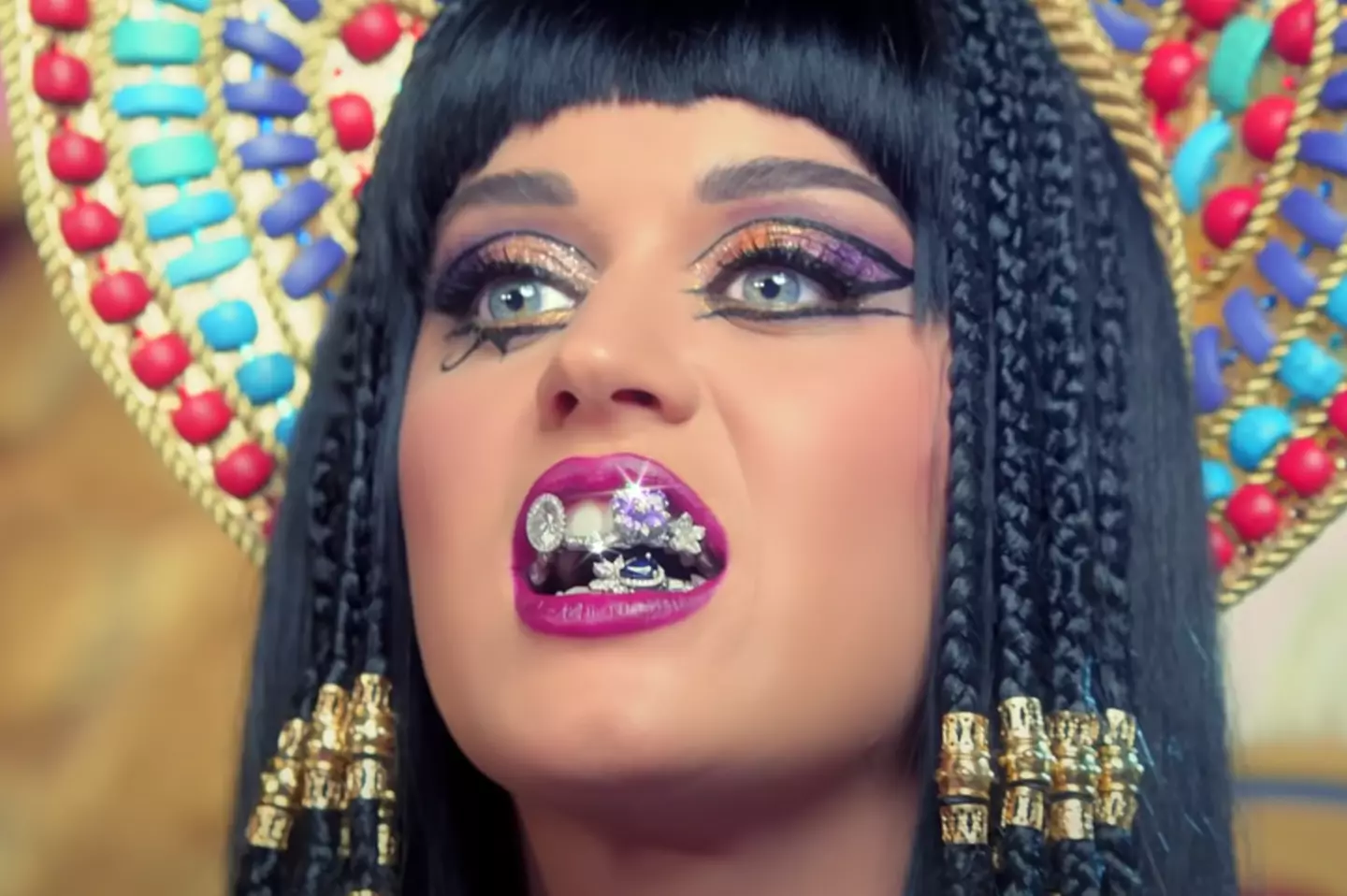 Katy Perry is being called out on social media for the lyrics of her 2013 release 'Dark Horse'.