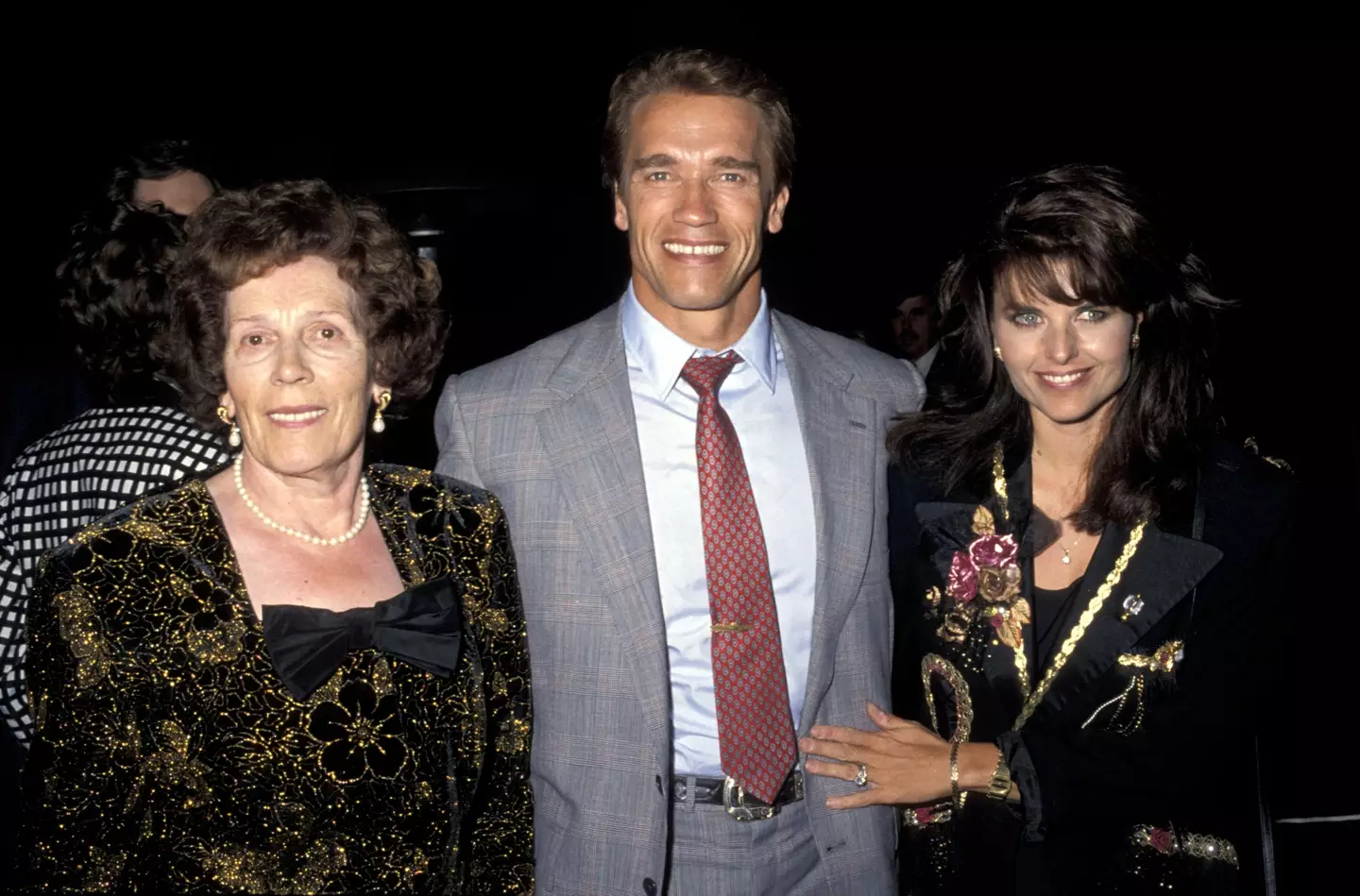 Arnold Schwarzenegger's mother (left) worried about him when he was growing up.