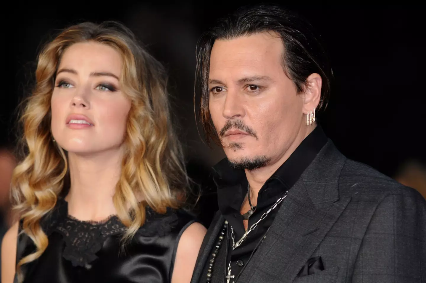Johnny Depp and Amber Heard at the BFI London Film Festival for 'Black Mass'.