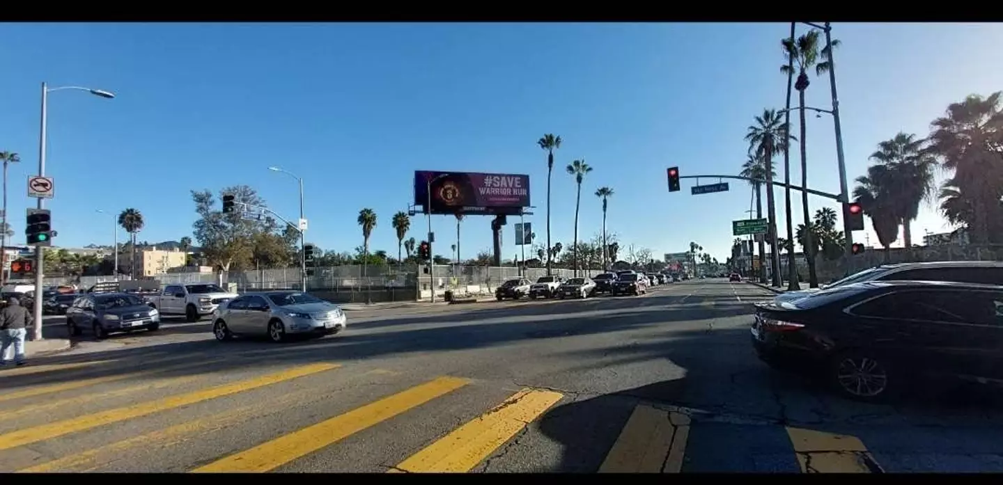 The billboard is right across the street from Netflix HQ.