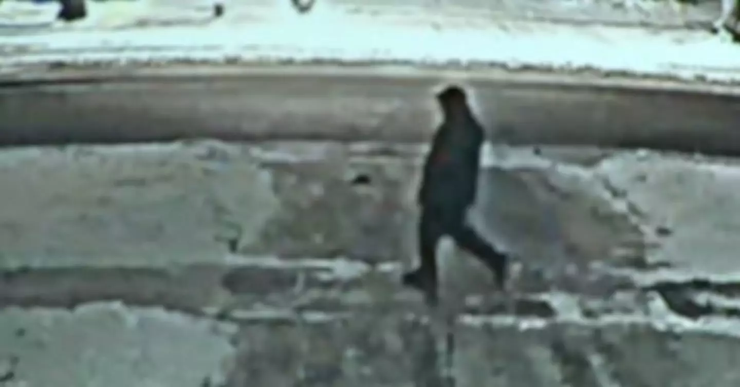 Police released footage of an unknown suspect walking near the mansion.