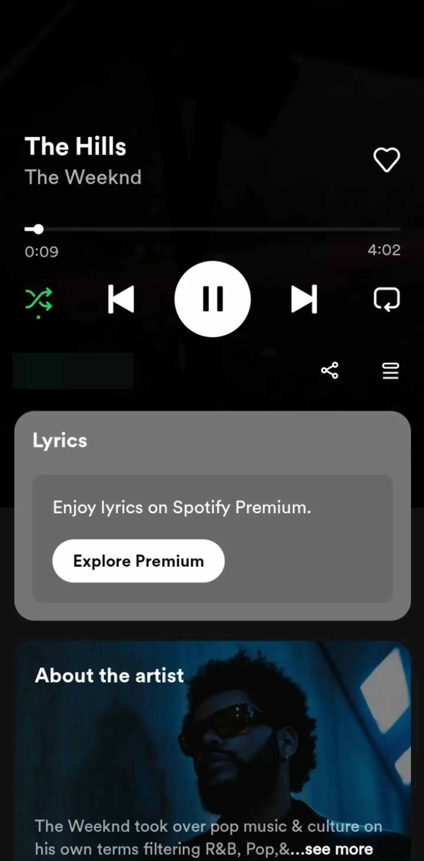 Spotify free users have said they can't see lyrics in the app anymore.