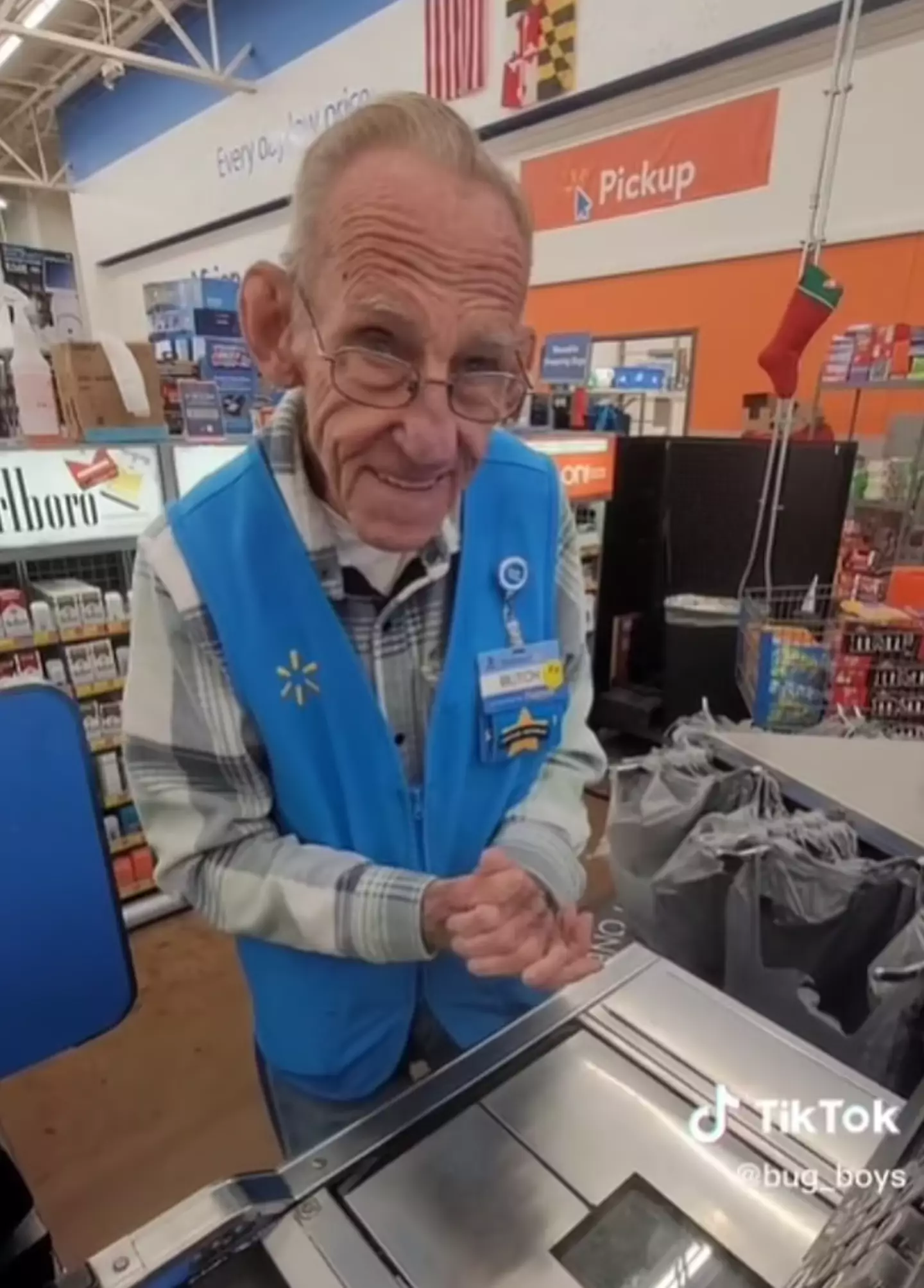 Butch is not the first elderly Walmart worker to be given this opportunity.