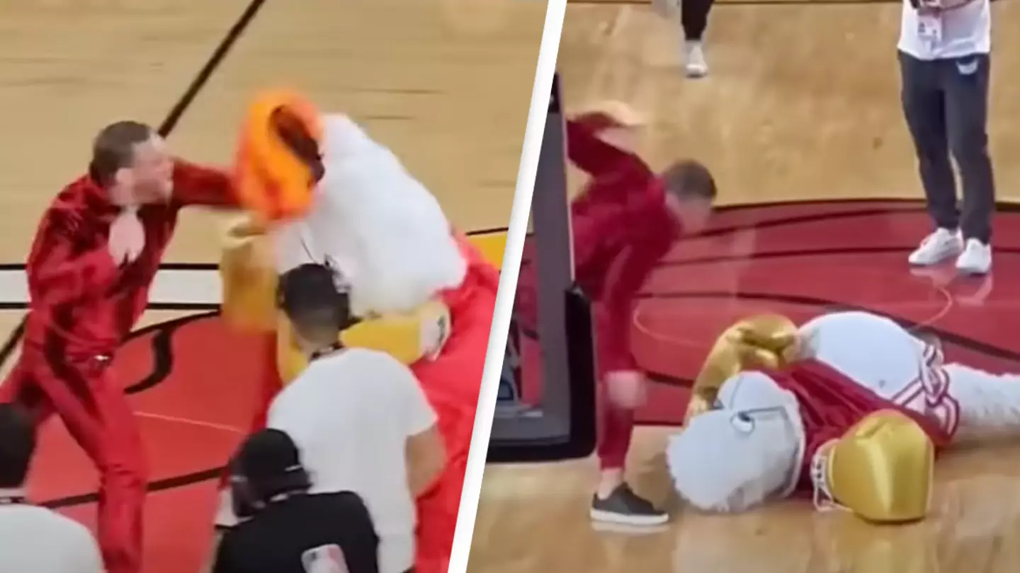 Miami Heat's mascot was taken to hospital after being 'ko'ed' by Conor McGregor