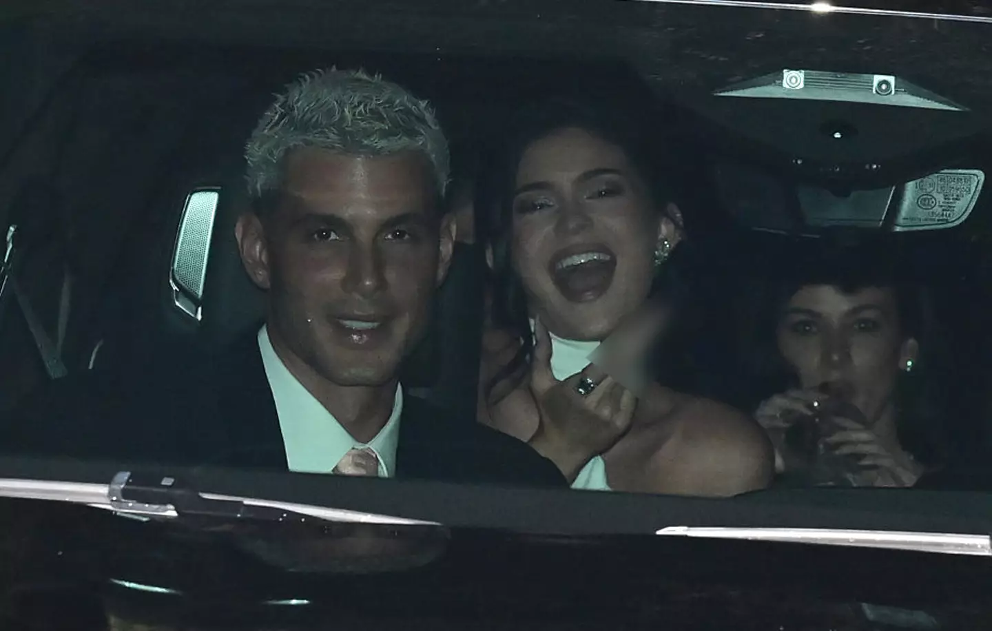 Jenner was spotted in the car on her way to the party (Photology/GC Images)