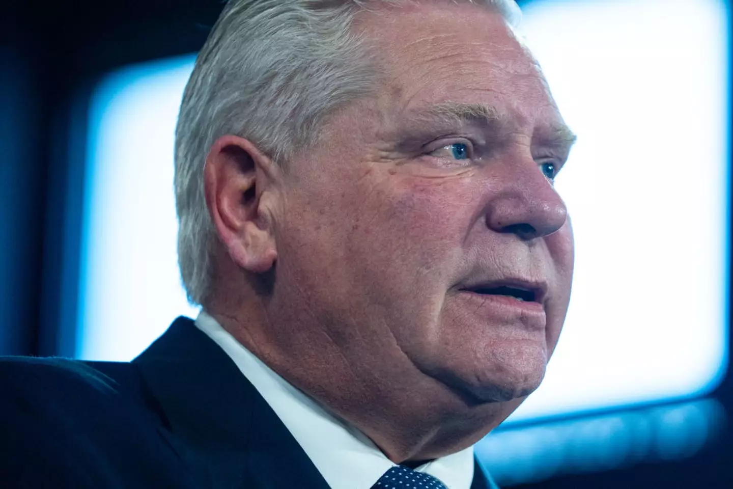 Premier of Ontario Doug Ford has threatened to cut the follow of electricity to American households if Trump continues with trade war (Katherine KY Cheng/Getty Images)