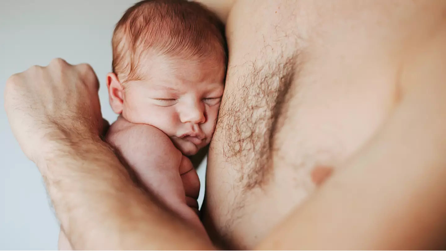 Experts issue serious health warning after baby girl grows 'micropenis' from lying on dad’s bare chest