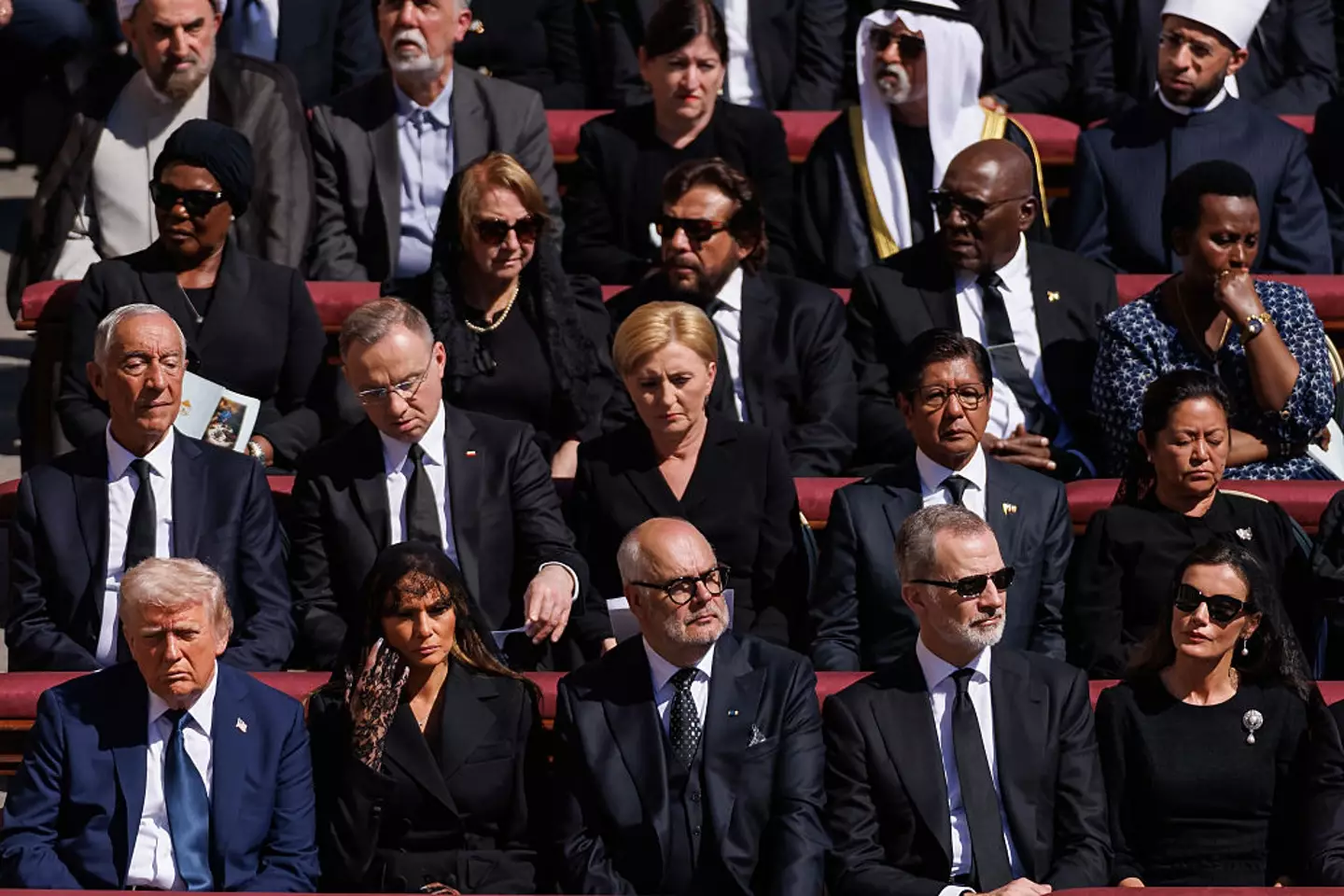 Trump could be seen sporting a blue suit (Dan Kitwood/Getty Images)