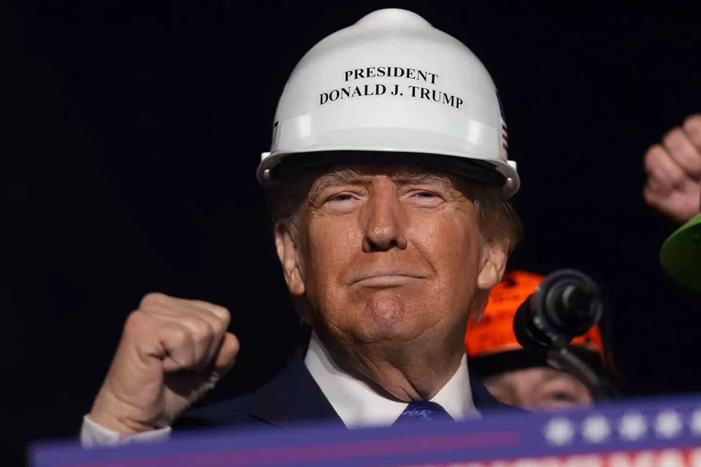 It's not the first time President Donald Trump has visited steelworkers in Pennsylvania before, having done so during his presidential campaign in October (Win McNamee/Getty Images)