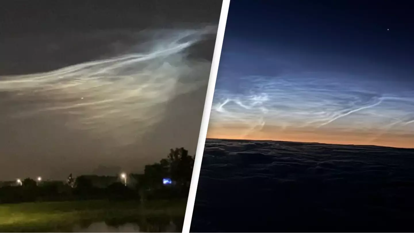 Extremely rare weather phenomenon appears in the skies following satellite launch