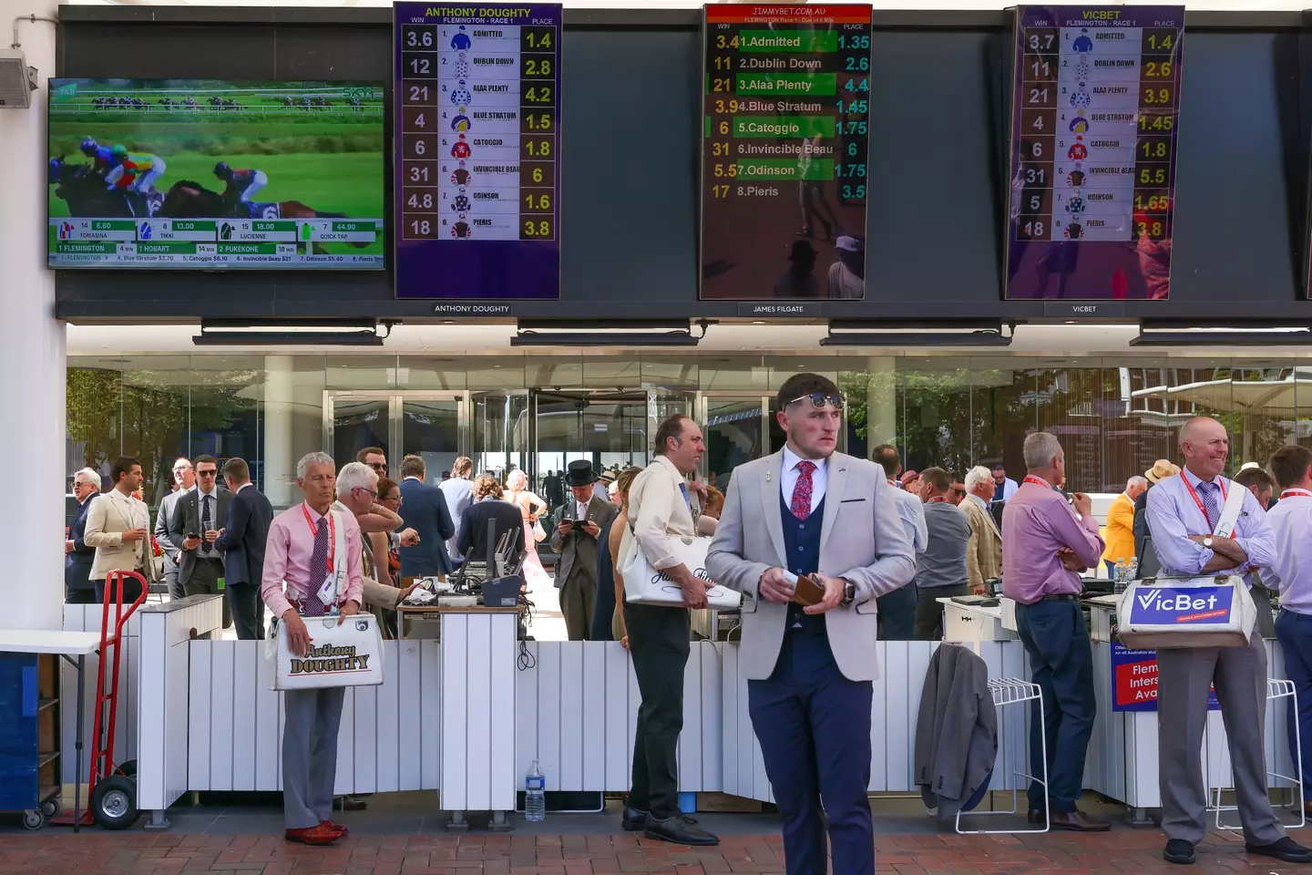 A man placed a $5 bet on this year's Melbourne Cup.