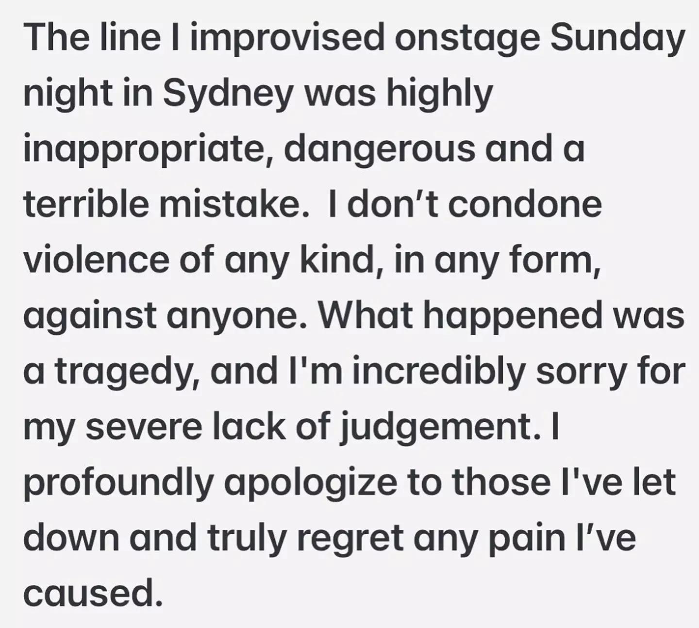 Gass described the comment as a 'mistake'. (Instagram/@theactualkylegass)