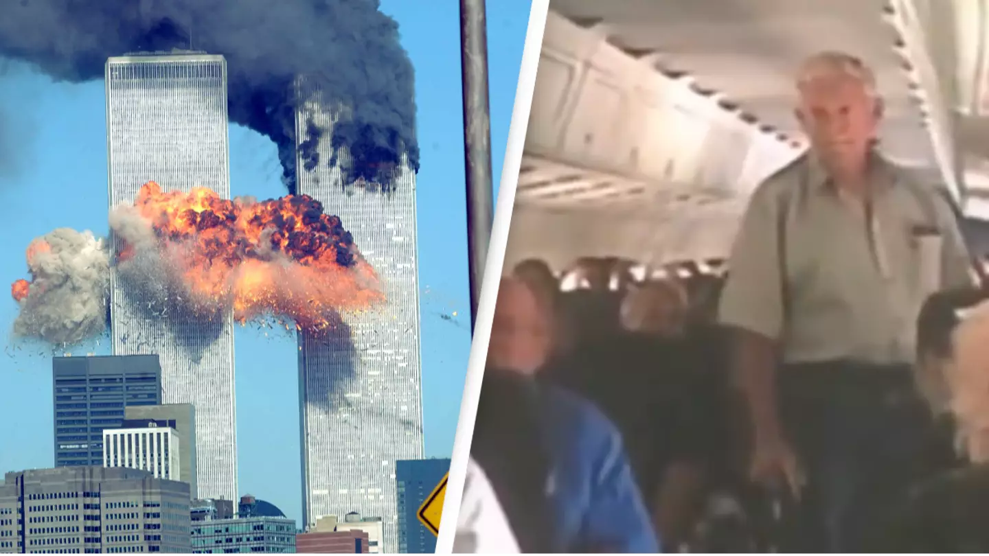 Video taken from plane on 9/11 shows shocked reactions of people hearing about attacks for the first time