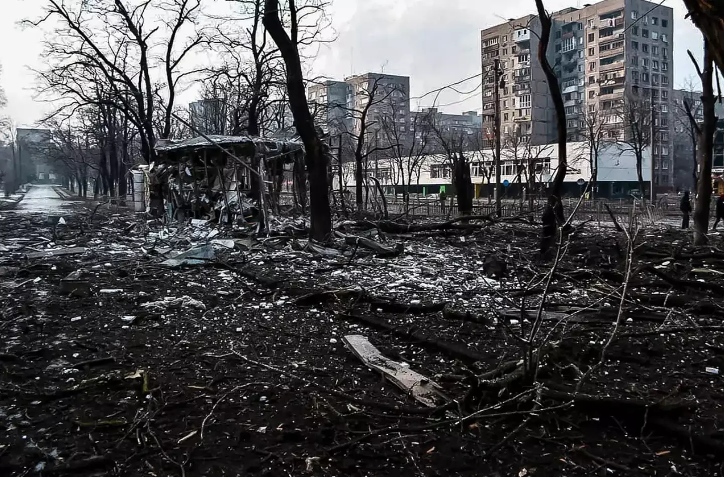 Mariupol in southern Ukraine has been hit by Russian forces.