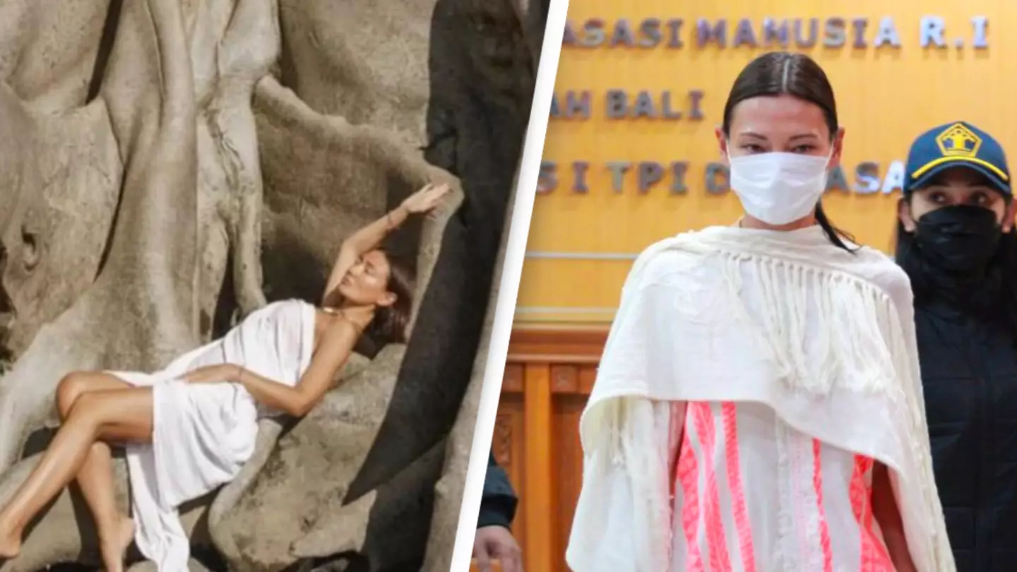 Influencer gets arrested after posing naked next to 700-year-old sacred tree in Bali