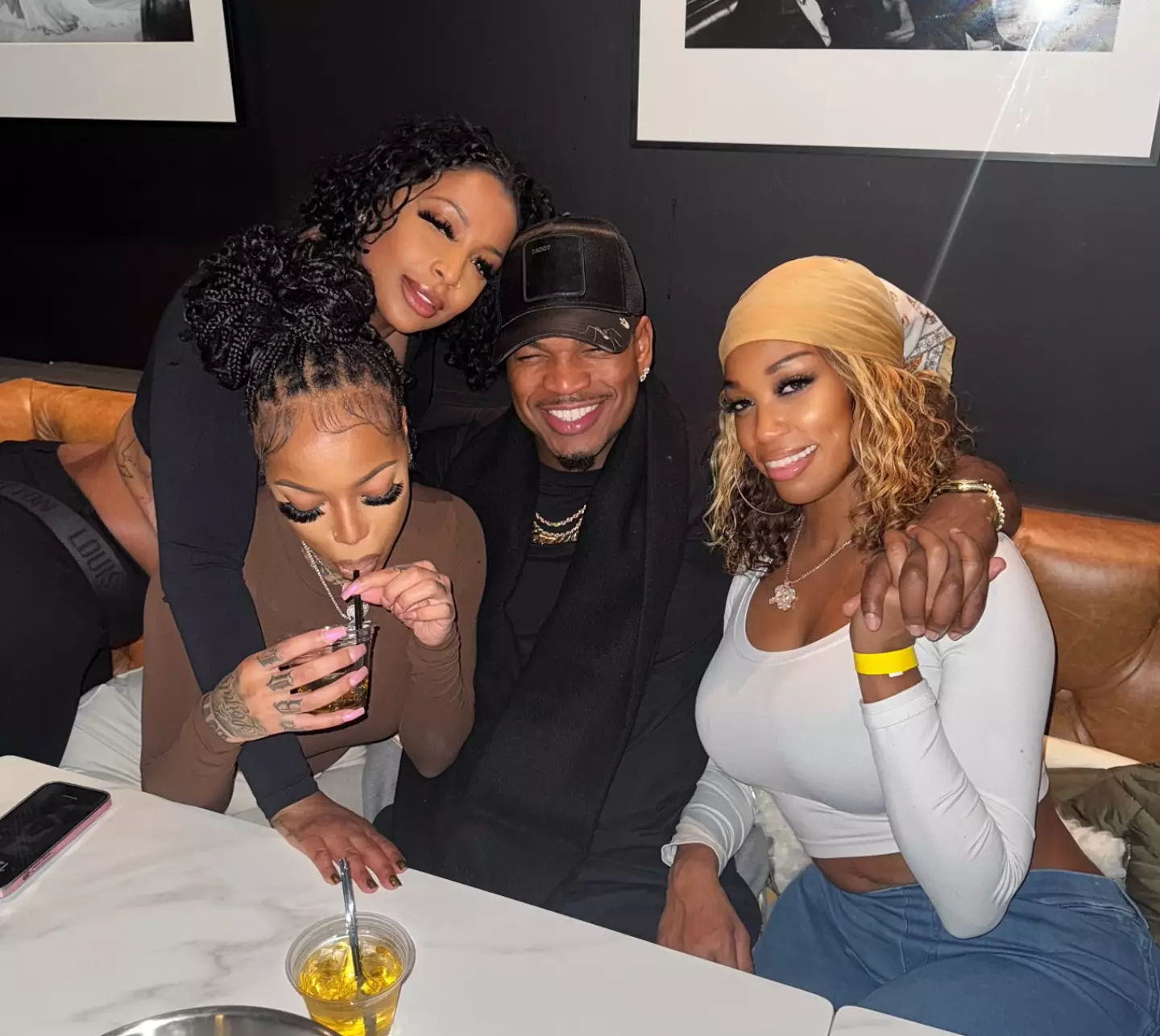 Ne-Yo pictured with three of his girlfriends (neyo/Instagram)