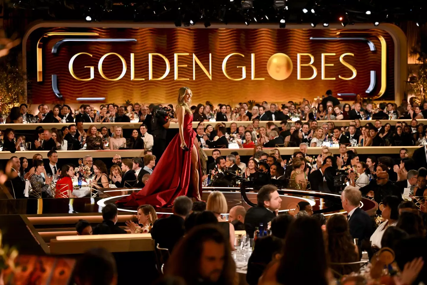 Glaser did not hold back on Sunday night at the Golden Globes (Michael Buckner/2026GG/Penske Media via Getty Images)
