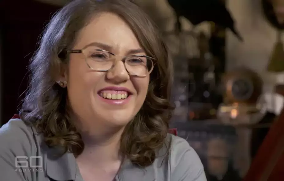 Rebecca was diagnosed with HSAM in 2013 (60 Minutes Australia/YouTube)