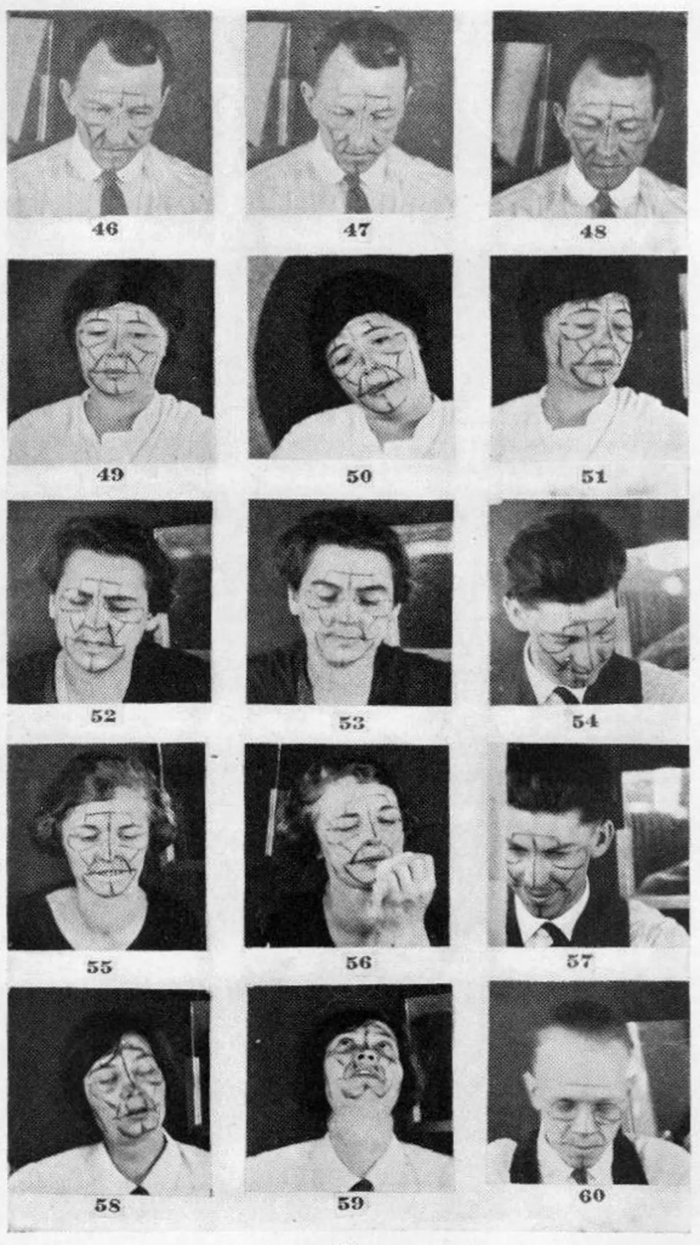 The participants portrayed an array of different emotions. (Carney Landis)
