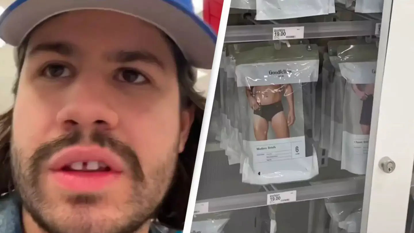 Baffled Target shopper ‘forced to go commando’ after finding underwear locked away