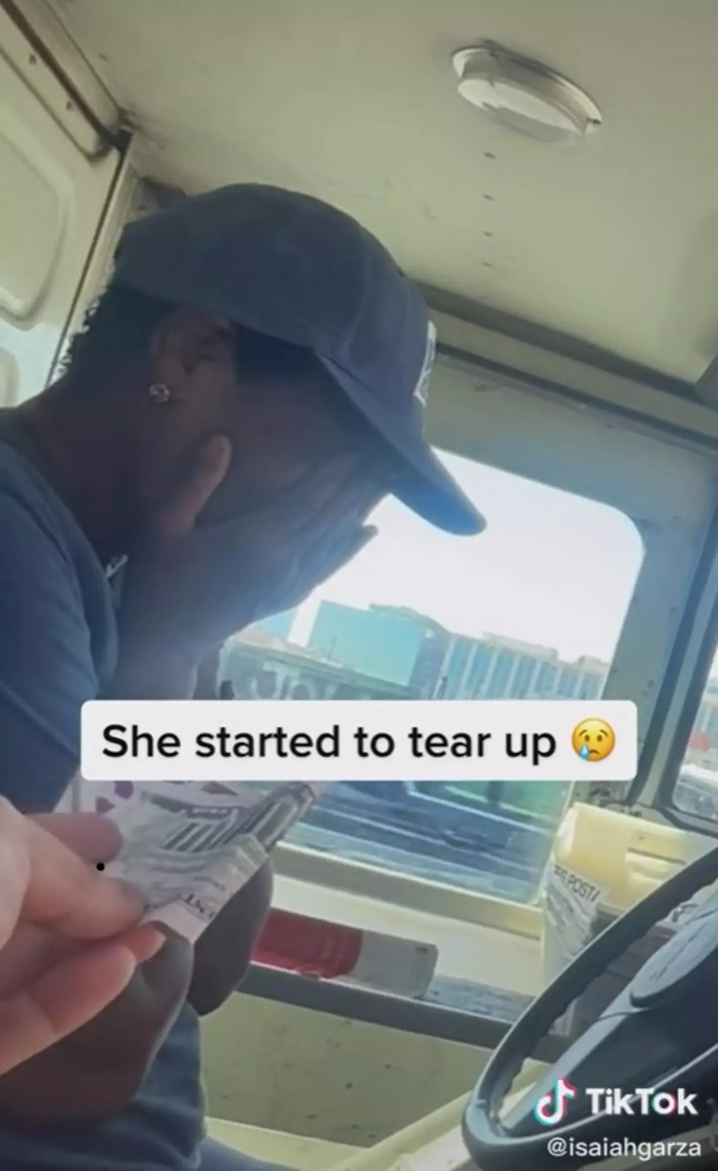 A USPS delivery driver was left in tears after she was surprised with $400 dollars.