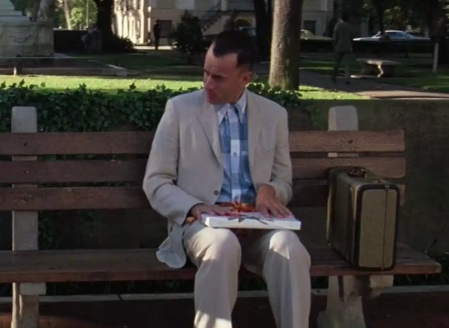 Forrest Gump's bench was one of the giveaways for Hugo.