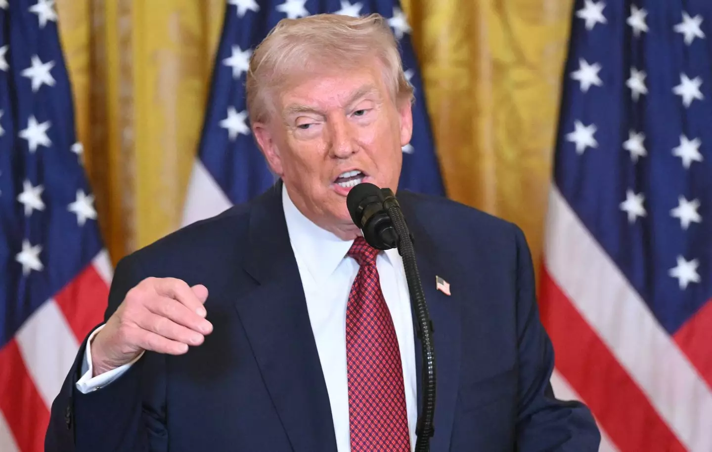 Bondi was forced to admit that Trump's name appeared 'countless' times in the Epstein files (SAUL LOEB / AFP via Getty Images)