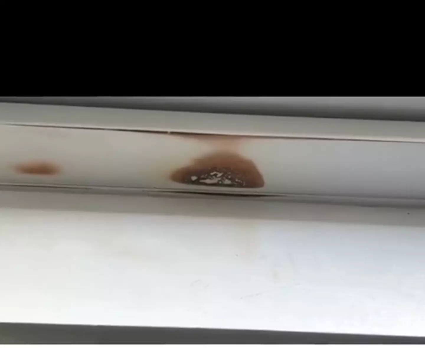 There were burn marks around the house.