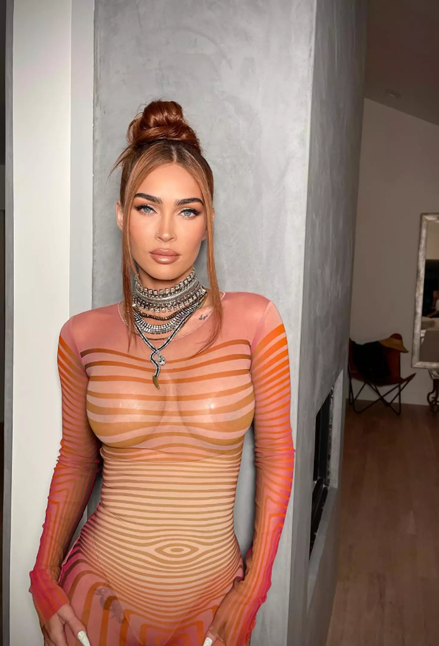 Fox informed the trolls that her nipples were covered under her dress.