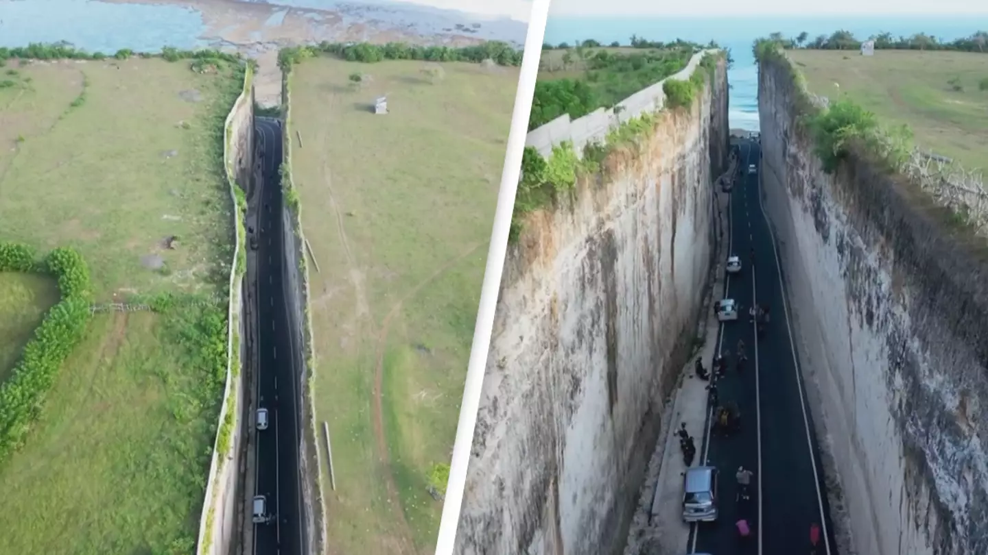 'Impressive' road leading to Bali beach leaves people debating how it could've been built better