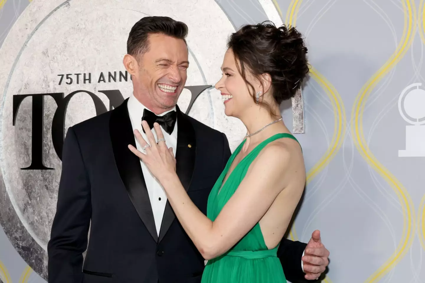 Hugh Jackman and Sutton Foster, pictured before he announced his split from Deborra-Lee Furness, in 2022 (Dia Dipasupil/Getty Images)