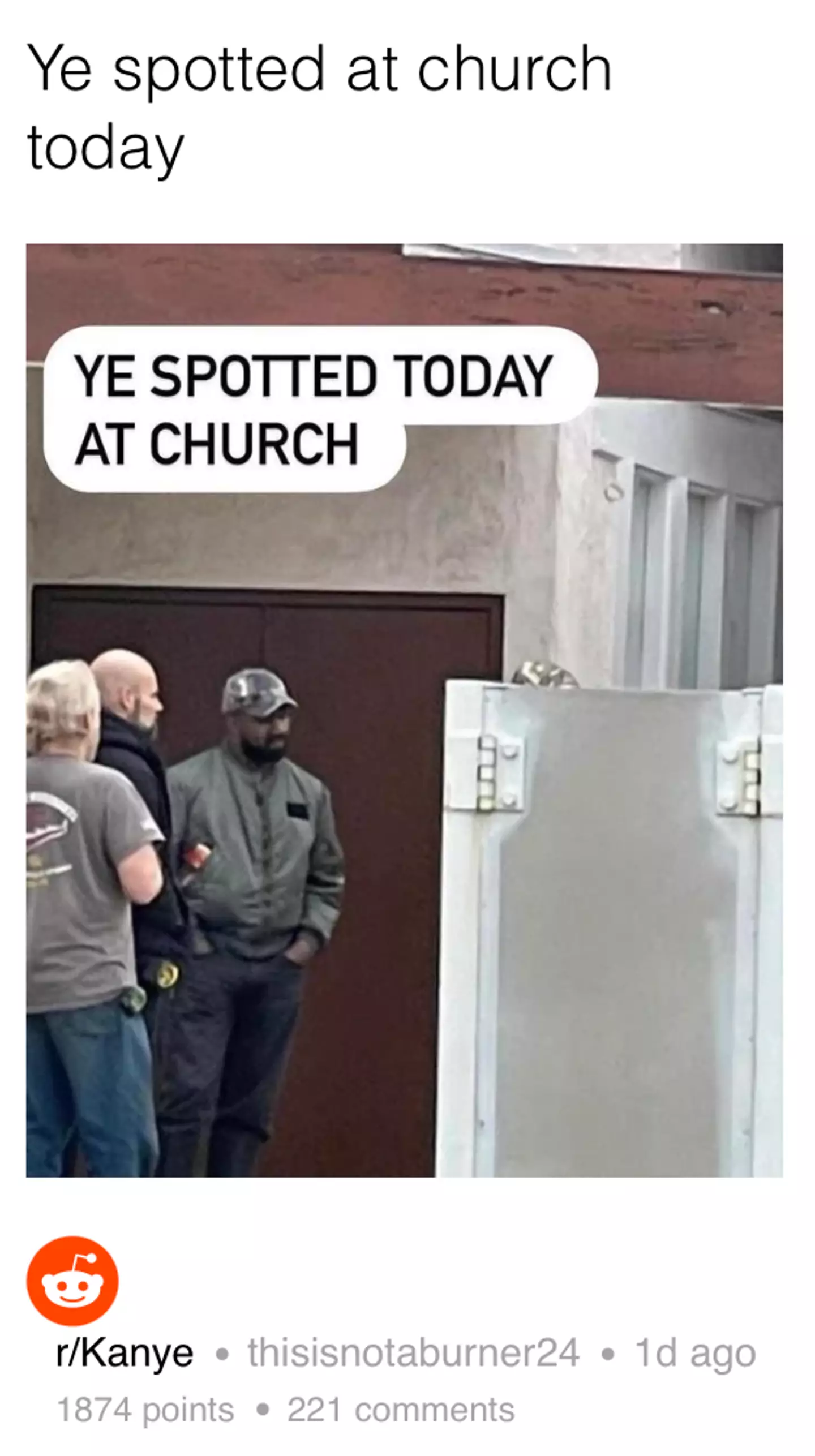 Fans allegedly spotted West attending church yesterday.