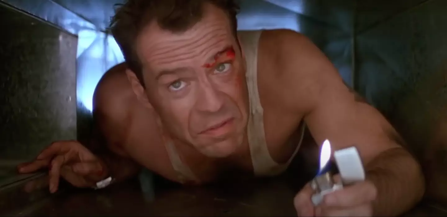 Bruce Willis in Die Hard.