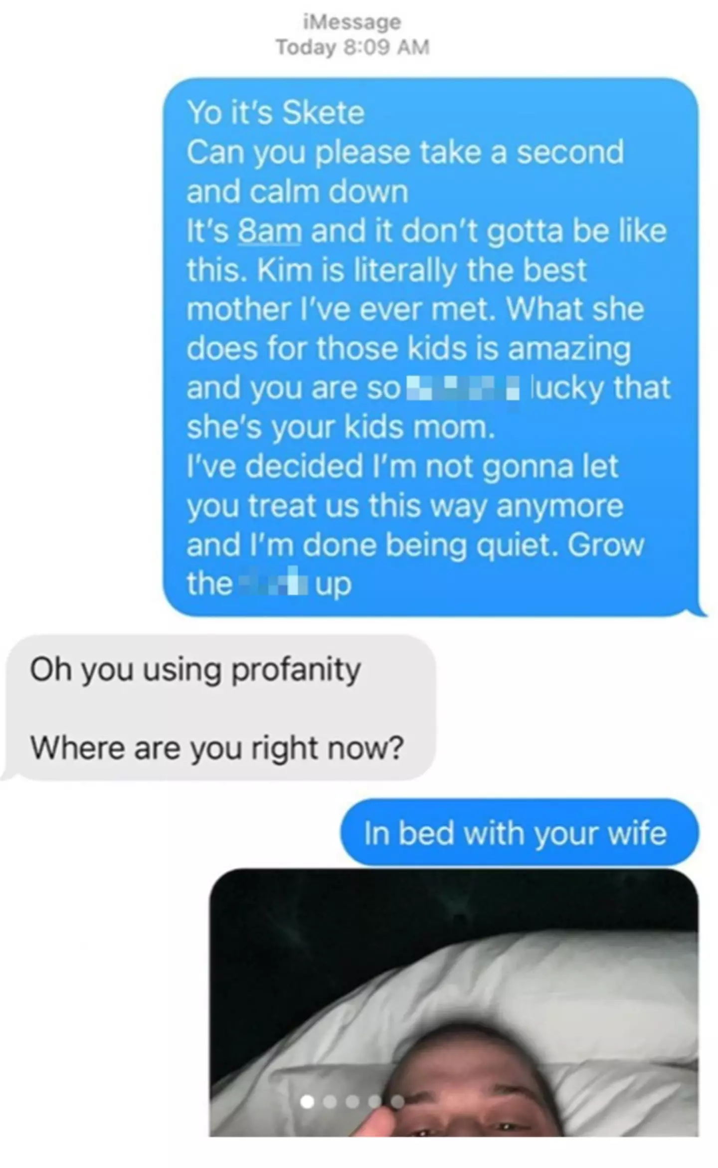 Pete Davidson's alleged texts to Ye (Dave Sirus/Instagram)