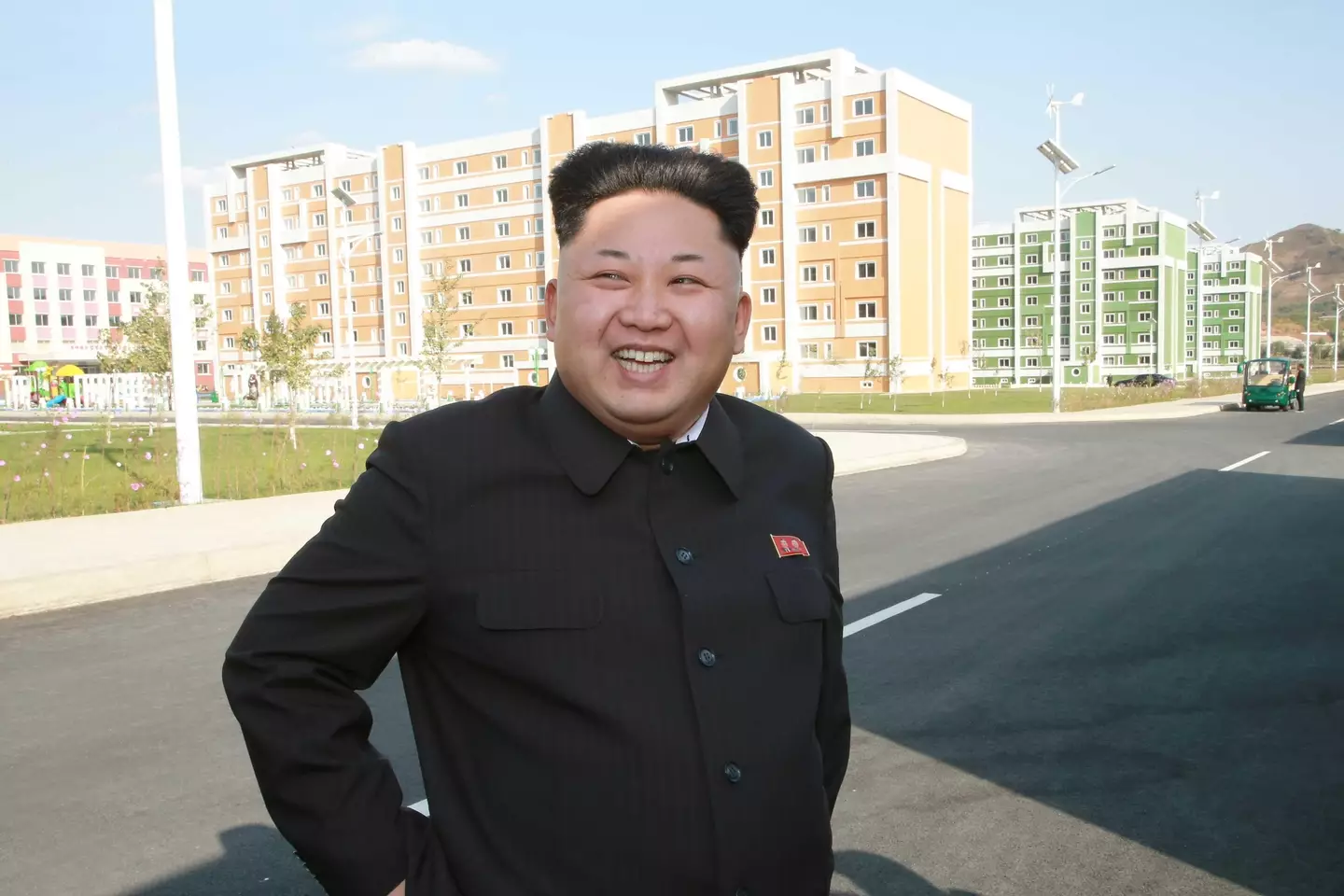 Kim Jong-Un has been pictured visiting the factory.