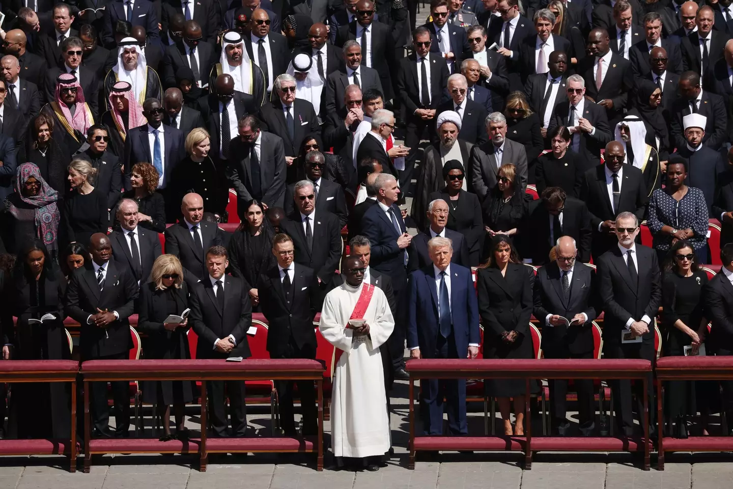 Donald Trump was placed in the front row at Pope Francis' funeral (Dan Kitwood/Getty Images)