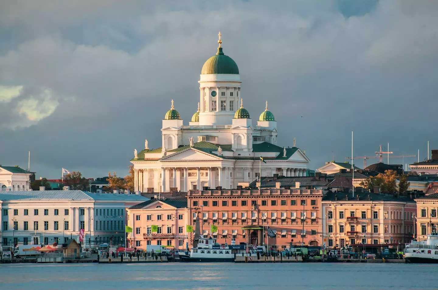 Helsinki cathedral standing tall above the city.