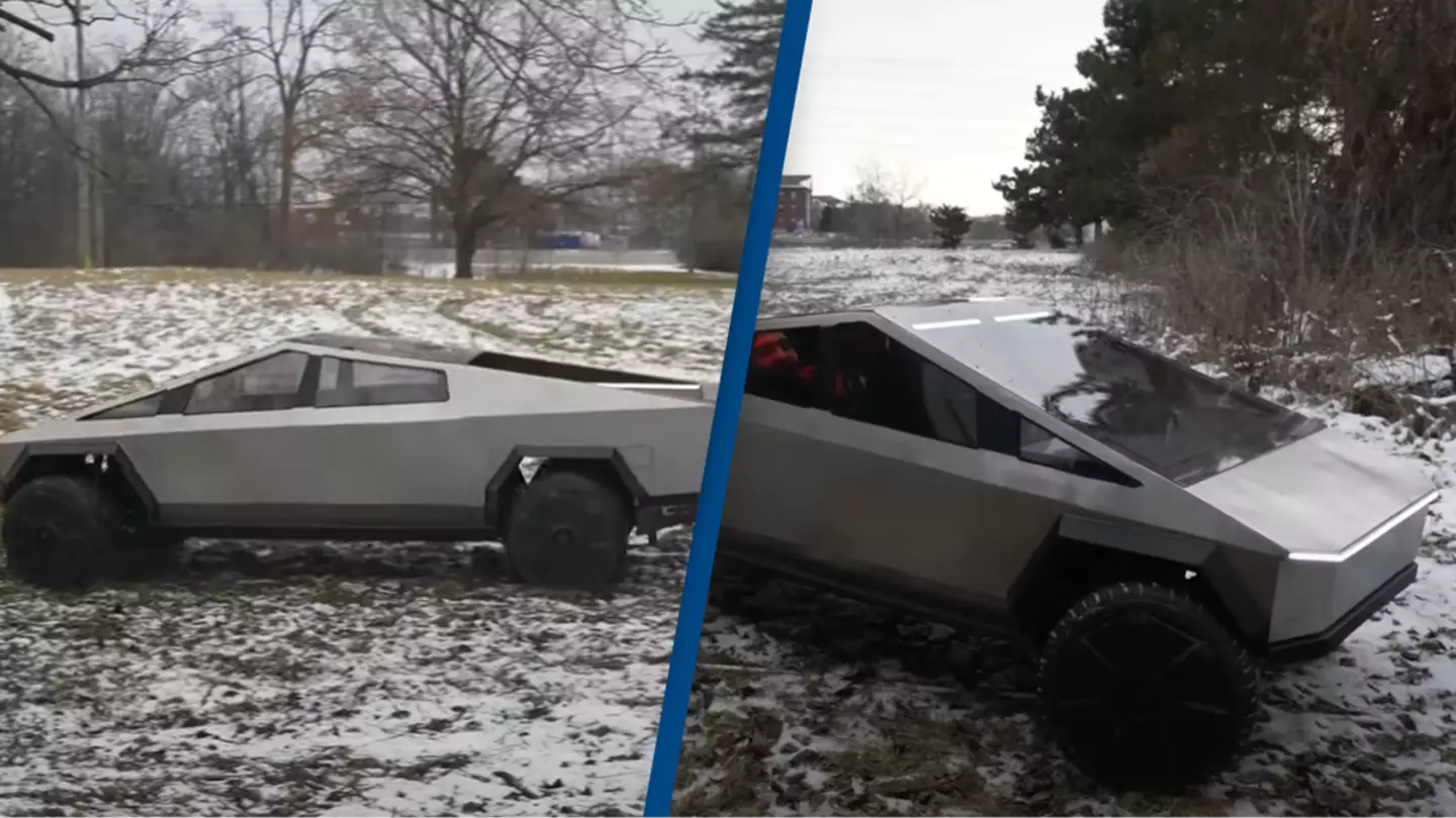 Man successfully builds homemade Cybertruck that can drive itself