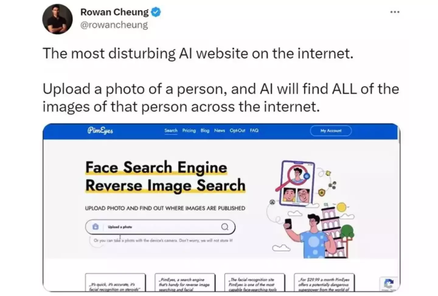 The website has been dubbed 'the most disturbing AI website on the Internet'.